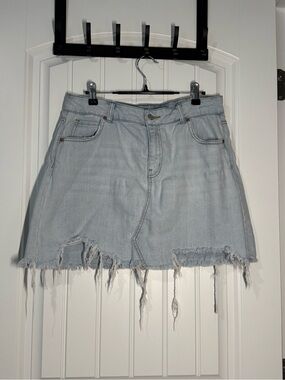 wild fable Light Blue Distressed Denim Skirt